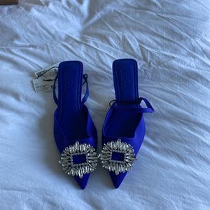 NWT Zara Sling Back Heels